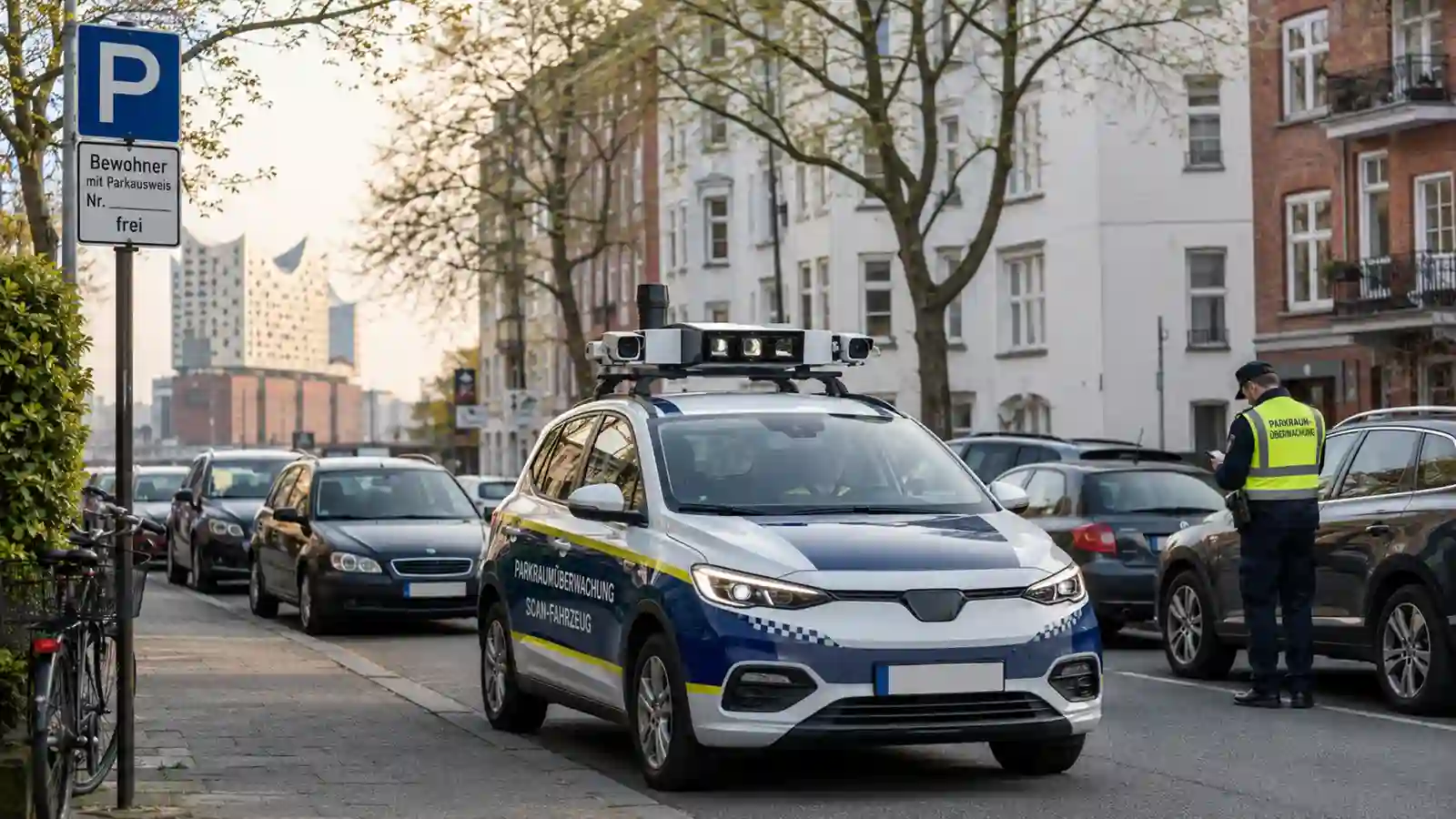 Scan-Autos in Hamburg: So funktioniert die digitale Parkraumkontrolle